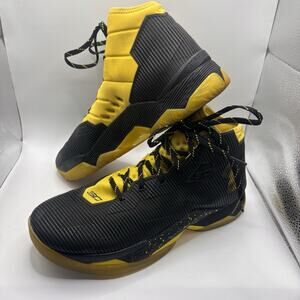 Under Armour Curry 2.5 Basketball Shoes 1274425-005 Blk/Taxi Sz 10.5